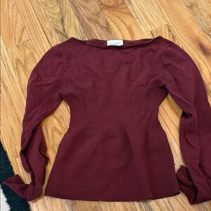 Who what wear - Burgundy Long Sleeve Top size M